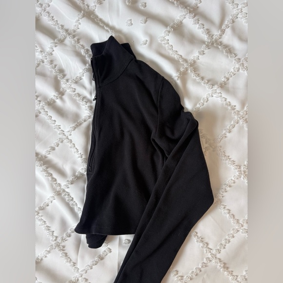 Sunday Best Black Cropped 1/2 Zip - Picture 5 of 9